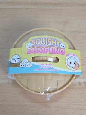 Dumpling Squishy Round Gold Tone Tin Container Mystery